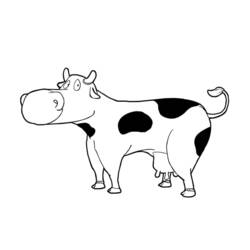 Dibujo para colorear: Vaca (Animales) #13226 - Dibujos para Colorear e Imprimir Gratis
