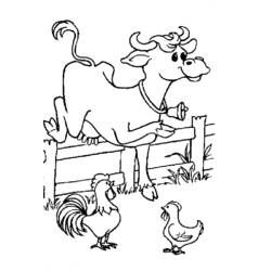 Dibujo para colorear: Vaca (Animales) #13235 - Dibujos para Colorear e Imprimir Gratis