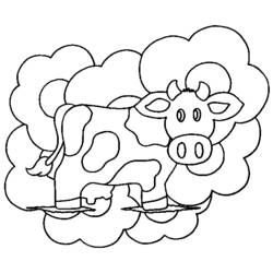 Dibujo para colorear: Vaca (Animales) #13238 - Dibujos para Colorear e Imprimir Gratis