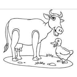 Dibujo para colorear: Vaca (Animales) #13258 - Dibujos para Colorear e Imprimir Gratis