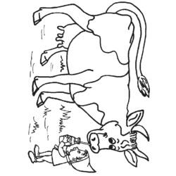 Dibujo para colorear: Vaca (Animales) #13281 - Dibujos para Colorear e Imprimir Gratis