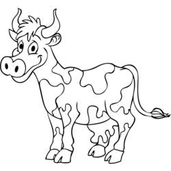 Dibujo para colorear: Vaca (Animales) #13286 - Dibujos para Colorear e Imprimir Gratis