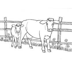 Dibujo para colorear: Vaca (Animales) #13292 - Dibujos para Colorear e Imprimir Gratis