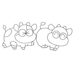 Dibujo para colorear: Vaca (Animales) #13308 - Dibujos para Colorear e Imprimir Gratis