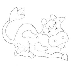 Dibujo para colorear: Vaca (Animales) #13309 - Dibujos para Colorear e Imprimir Gratis