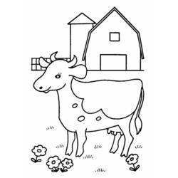 Dibujo para colorear: Vaca (Animales) #13311 - Dibujos para Colorear e Imprimir Gratis