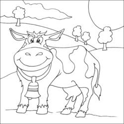 Dibujo para colorear: Vaca (Animales) #13328 - Dibujos para Colorear e Imprimir Gratis