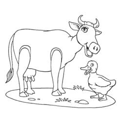 Dibujo para colorear: Vaca (Animales) #13329 - Dibujos para Colorear e Imprimir Gratis
