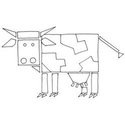 Dibujo para colorear: Vaca (Animales) #13362 - Dibujos para Colorear e Imprimir Gratis