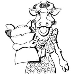 Dibujo para colorear: Vaca (Animales) #13364 - Dibujos para Colorear e Imprimir Gratis