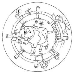 Dibujo para colorear: Vaca (Animales) #13386 - Dibujos para Colorear e Imprimir Gratis
