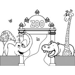 Dibujo para colorear: Zoo (Animales) #12783 - Dibujos para Colorear e Imprimir Gratis