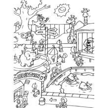 Dibujo para colorear: Zoológico (Animales) #12637 - Dibujos para Colorear e Imprimir Gratis