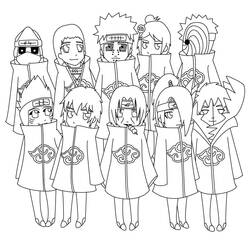 Dibujos para colorear: Akatsuki - Dibujos para Colorear e Imprimir Gratis