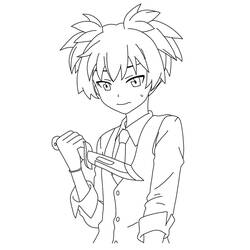 Dibujo para colorear: Assassination Classroom (Anime y Manga) #184485 - Dibujos para Colorear e Imprimir Gratis