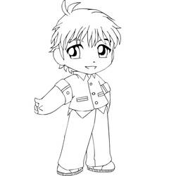 Dibujos para colorear: Chico Manga - Dibujos para Colorear e Imprimir Gratis
