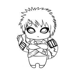 Dibujos para colorear: Gaara - Dibujos para Colorear e Imprimir Gratis