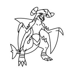 Dibujos para colorear: Garchomp - Dibujos para Colorear e Imprimir Gratis