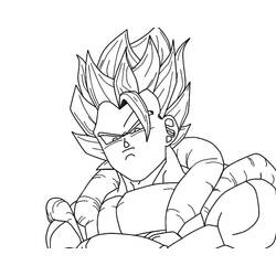 Dibujos para colorear: Gogeta de Dragon Ball Z - Dibujos para Colorear e Imprimir Gratis