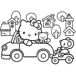 Dibujo para colorear: Hello Kitty (Anime y Manga) #36767 - Dibujos para Colorear e Imprimir Gratis