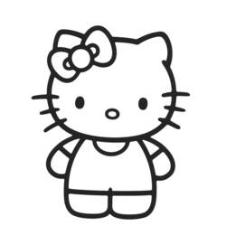 Dibujo para colorear: Hello Kitty (Anime y Manga) #37049 - Dibujos para Colorear e Imprimir Gratis