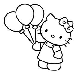 Dibujo para colorear: Hello Kitty (Anime y Manga) #37086 - Dibujos para Colorear e Imprimir Gratis