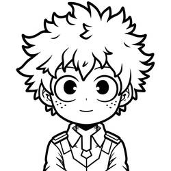 Dibujos para colorear: Izuku Midoriya - Dibujos para Colorear e Imprimir Gratis