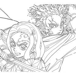 Dibujos para colorear: Kyojuro Rengoku - Dibujos para Colorear e Imprimir Gratis