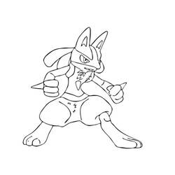 Dibujos para colorear: Lucario - Dibujos para Colorear e Imprimir Gratis