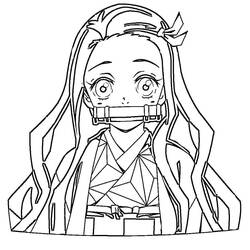 Dibujos para colorear: Nezuko - Dibujos para Colorear e Imprimir Gratis