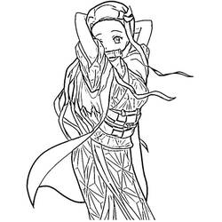 Dibujo para colorear: Nezuko (Anime y Manga) #182833 - Dibujos para Colorear e Imprimir Gratis