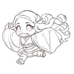 Dibujo para colorear: Nezuko (Anime y Manga) #182836 - Dibujos para Colorear e Imprimir Gratis