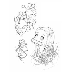 Dibujo para colorear: Nezuko (Anime y Manga) #182850 - Dibujos para Colorear e Imprimir Gratis