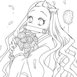 Dibujo para colorear: Nezuko (Anime y Manga) #182852 - Dibujos para Colorear e Imprimir Gratis