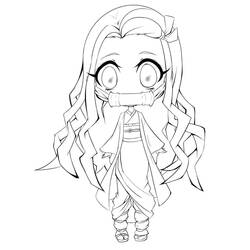 Dibujo para colorear: Nezuko (Anime y Manga) #182854 - Dibujos para Colorear e Imprimir Gratis