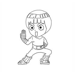 Dibujos para colorear: Rock Lee - Dibujos para Colorear e Imprimir Gratis
