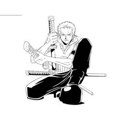 Dibujo para colorear: Roronoa Zoro (Anime y Manga) #172493 - Dibujos para Colorear e Imprimir Gratis