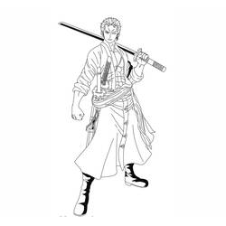 Dibujo para colorear: Roronoa Zoro (Anime y Manga) #172499 - Dibujos para Colorear e Imprimir Gratis
