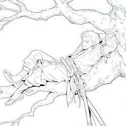Dibujo para colorear: Roronoa Zoro (Anime y Manga) #218178 - Dibujos para Colorear e Imprimir Gratis