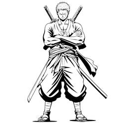 Dibujo para colorear: Roronoa Zoro (Anime y Manga) #218180 - Dibujos para Colorear e Imprimir Gratis