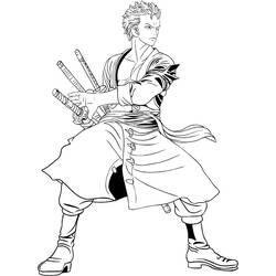 Dibujos para colorear: Roronoa Zoro - Dibujos para Colorear e Imprimir Gratis