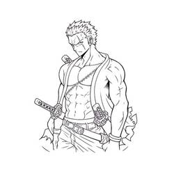 Dibujo para colorear: Roronoa Zoro (Anime y Manga) #218182 - Dibujos para Colorear e Imprimir Gratis