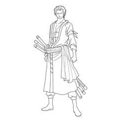 Dibujo para colorear: Roronoa Zoro (Anime y Manga) #218185 - Dibujos para Colorear e Imprimir Gratis