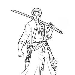 Dibujo para colorear: Roronoa Zoro (Anime y Manga) #218186 - Dibujos para Colorear e Imprimir Gratis