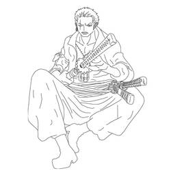Dibujo para colorear: Roronoa Zoro (Anime y Manga) #218187 - Dibujos para Colorear e Imprimir Gratis