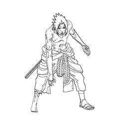 Dibujo para colorear: Sasuke (Anime y Manga) #171410 - Dibujos para Colorear e Imprimir Gratis