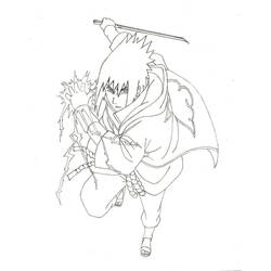 Dibujo para colorear: Sasuke (Anime y Manga) #171420 - Dibujos para Colorear e Imprimir Gratis