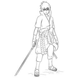 Dibujo para colorear: Sasuke (Anime y Manga) #171435 - Dibujos para Colorear e Imprimir Gratis