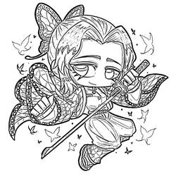 Dibujos para colorear: Shinobu Kocho - Dibujos para Colorear e Imprimir Gratis