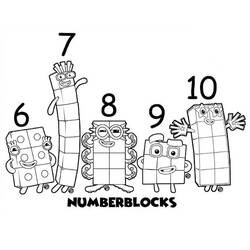 Dibujo para colorear: Bloques de Números (Aprendizaje y Educación) #186705 - Dibujos para Colorear e Imprimir Gratis